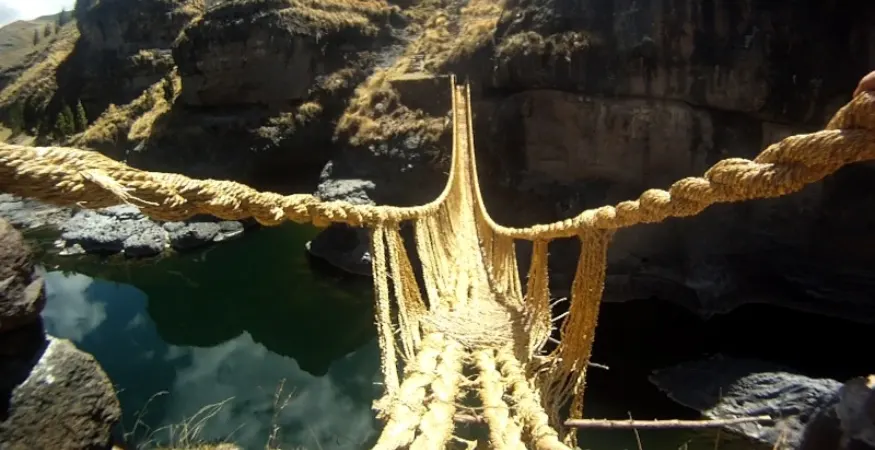 The Achievements of the Incas, the Queswachaca Bridge 