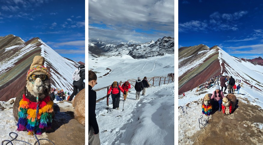 Light snow on Vinicunca during cold season