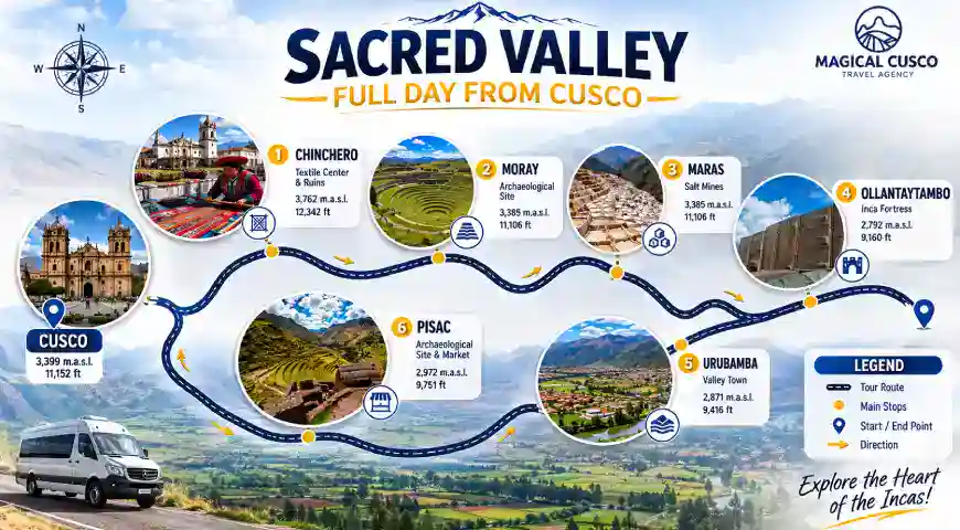 MAP OF OUR VISITATION SITES IN THE SACRED VALLEY 
