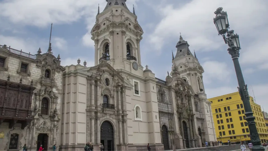 Lima Cathedral in Plaza Mayor historic center